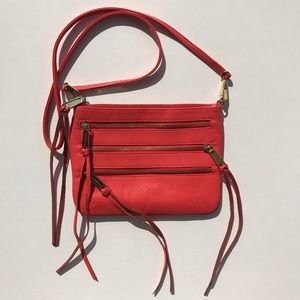 Rebecca Minkoff 3-Zip Rocker Red Crossbody